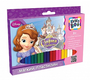 Пластилин мягкий «София», 12 цветов, 250 гр., 24 шт. (Kribly Boo, 54425)